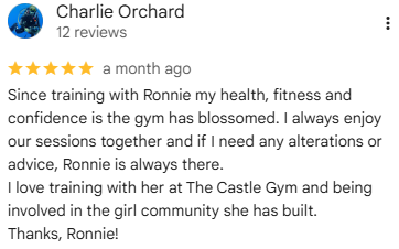 Google review by Charlie Orchard