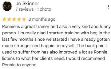 Google review by Jo Skinner