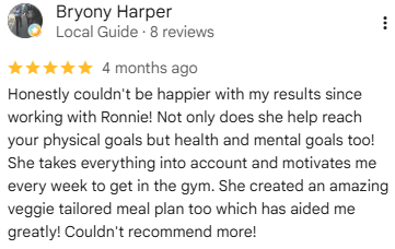 Google review by Bryony Harper